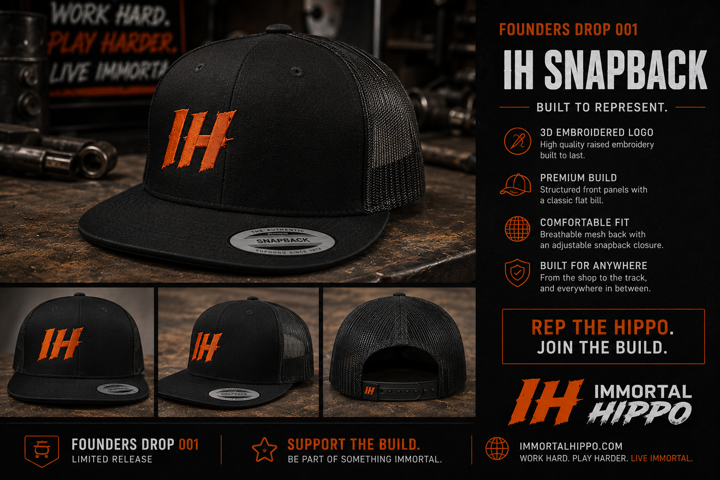 Immortal Hippo Snap Back